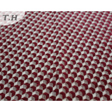 Tejido rojo del chenil del poliester de la geometría para los sofás (FTH31950)